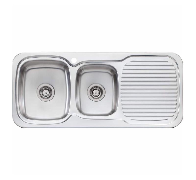 Oliveri Lakeland 1 & 3/4 Bowl Topmount Sink R/H Drainer 1Th - Burdens Plumbing