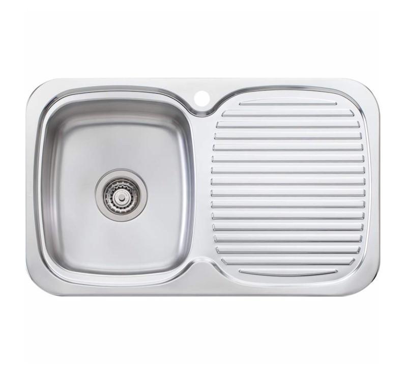 Oliveri Lakeland Single Bowl Topmount Sink R/H Drainer 1Th - Burdens Plumbing