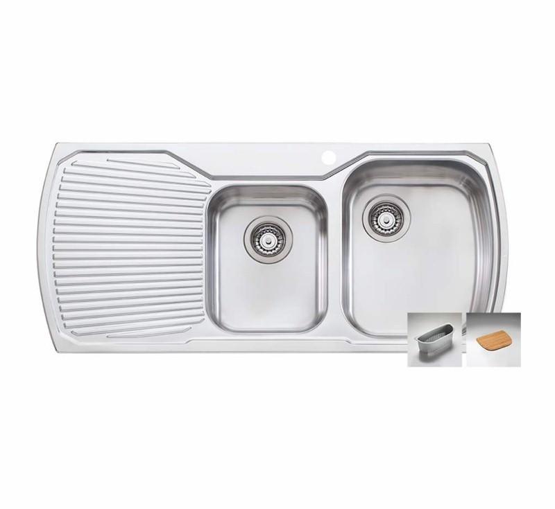 Oliveri Monet 1 & 3/4 Bowl Topmount Sink L/H Drainer 1Th - Burdens Plumbing