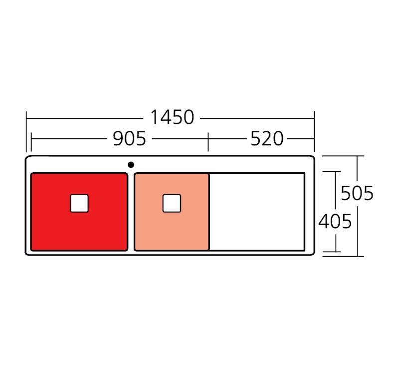 Oliveri Pro Series 1 & 3/4 Bowl Topmount R/H Drainer 1Th - Burdens Plumbing