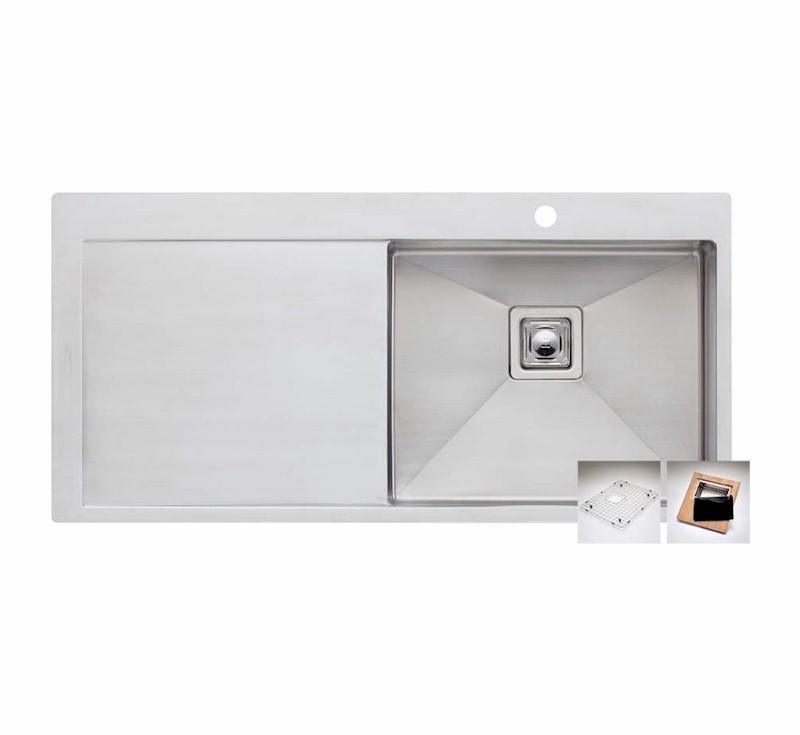 Oliveri Pro Series Single Bowl Topmount Sink L/H Drainer 1Th - Burdens Plumbing