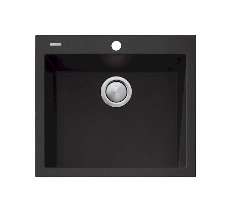 Oliveri Santorini Black Large Bowl Topmount Sink 1Th - Burdens Plumbing