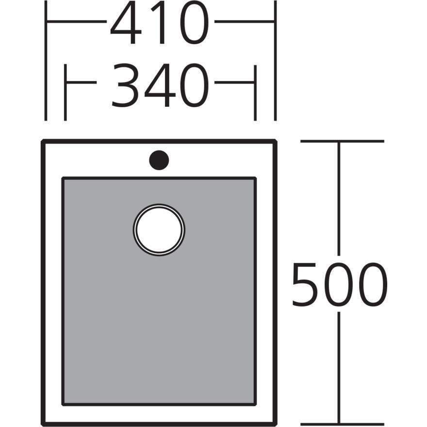 Oliveri Santorini Black Standard Bowl Topmount Sink 1Th - Burdens Plumbing
