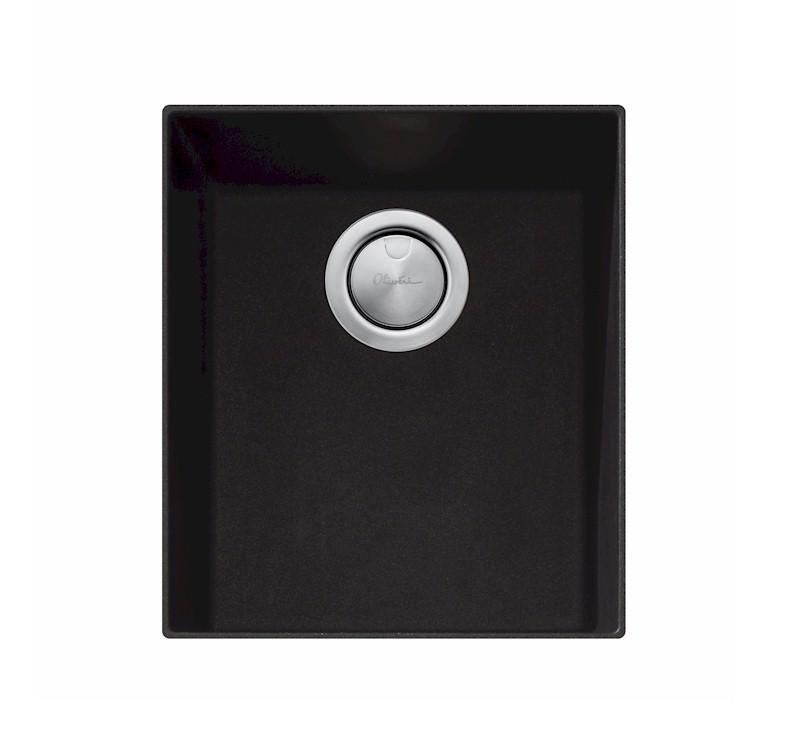 Oliveri Santorini Black Standard Bowl Undermount Sink Nth - Burdens Plumbing