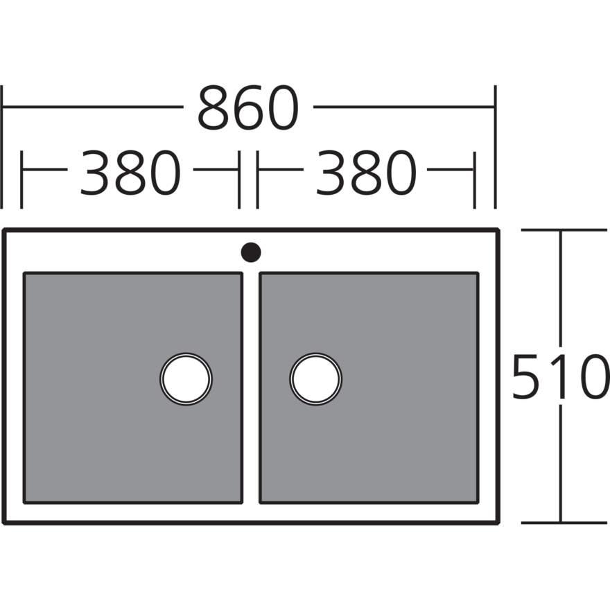 Oliveri Santorini White Double Bowl Topmount Sink 1Th - Burdens Plumbing
