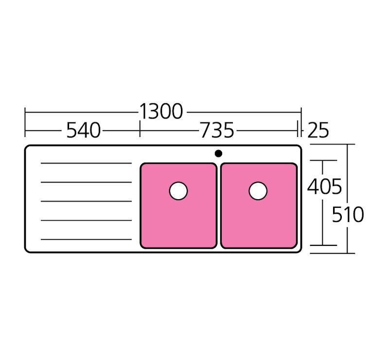 Oliveri Sonetto Double Bowl Topmount Sink L/H Drainer 1Th - Burdens Plumbing