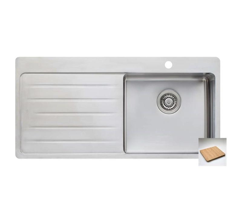 Oliveri Sonetto Single Bowl Topmount Sink L/H Drainer 1Th - Burdens Plumbing