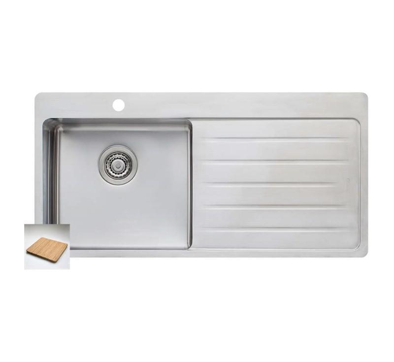 Oliveri Sonetto Single Bowl Topmount Sink R/H Drainer 1Th - Burdens Plumbing