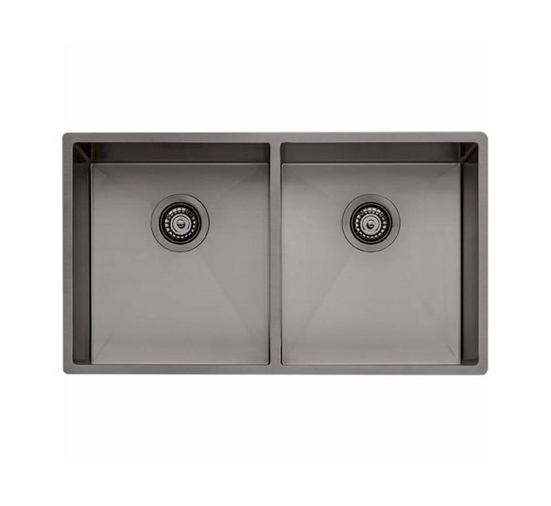 Oliveri Spectra Double Bowl Gunmetal Sink Nth - Burdens Plumbing
