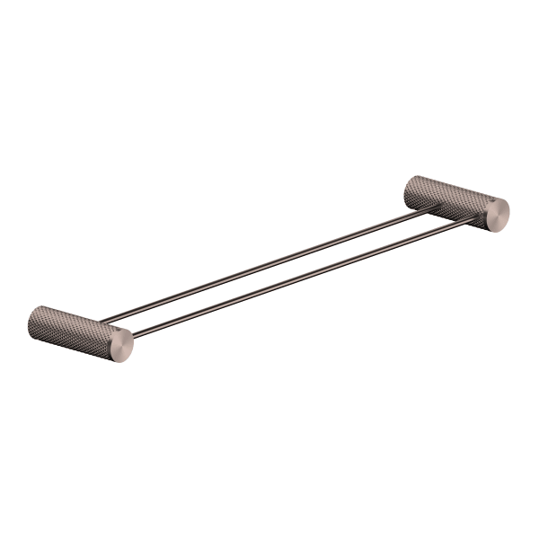 Opal Double Towel Rail Brushed Bronze 600mm - Burdens Plumbing