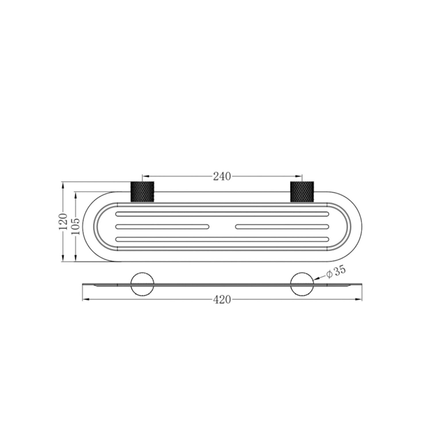 Opal Metal Shelf Brushed Nickel - Burdens Plumbing