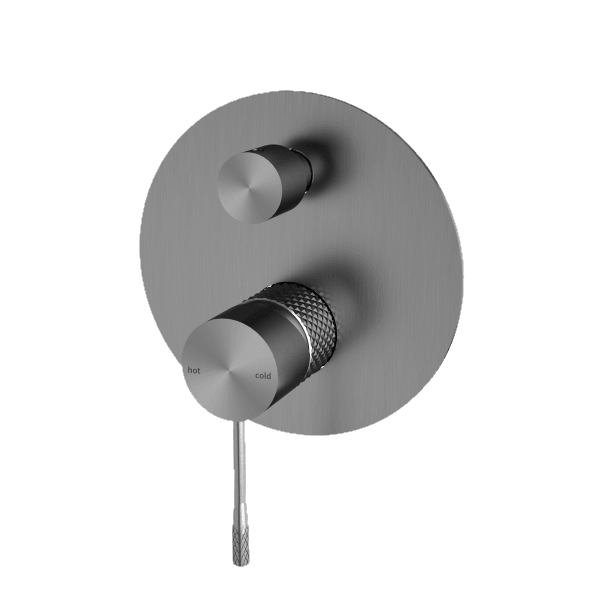 Opal Shower Mixer With Divertor Gunmetal - Burdens Plumbing