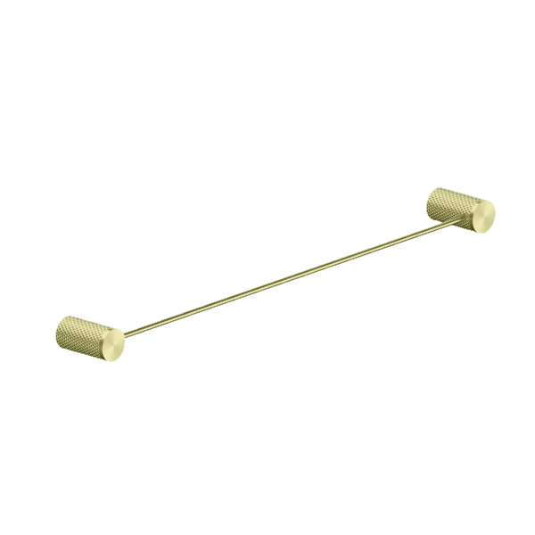 Opal Single Towel Rail Brushed Gold 600mm - Burdens Plumbing