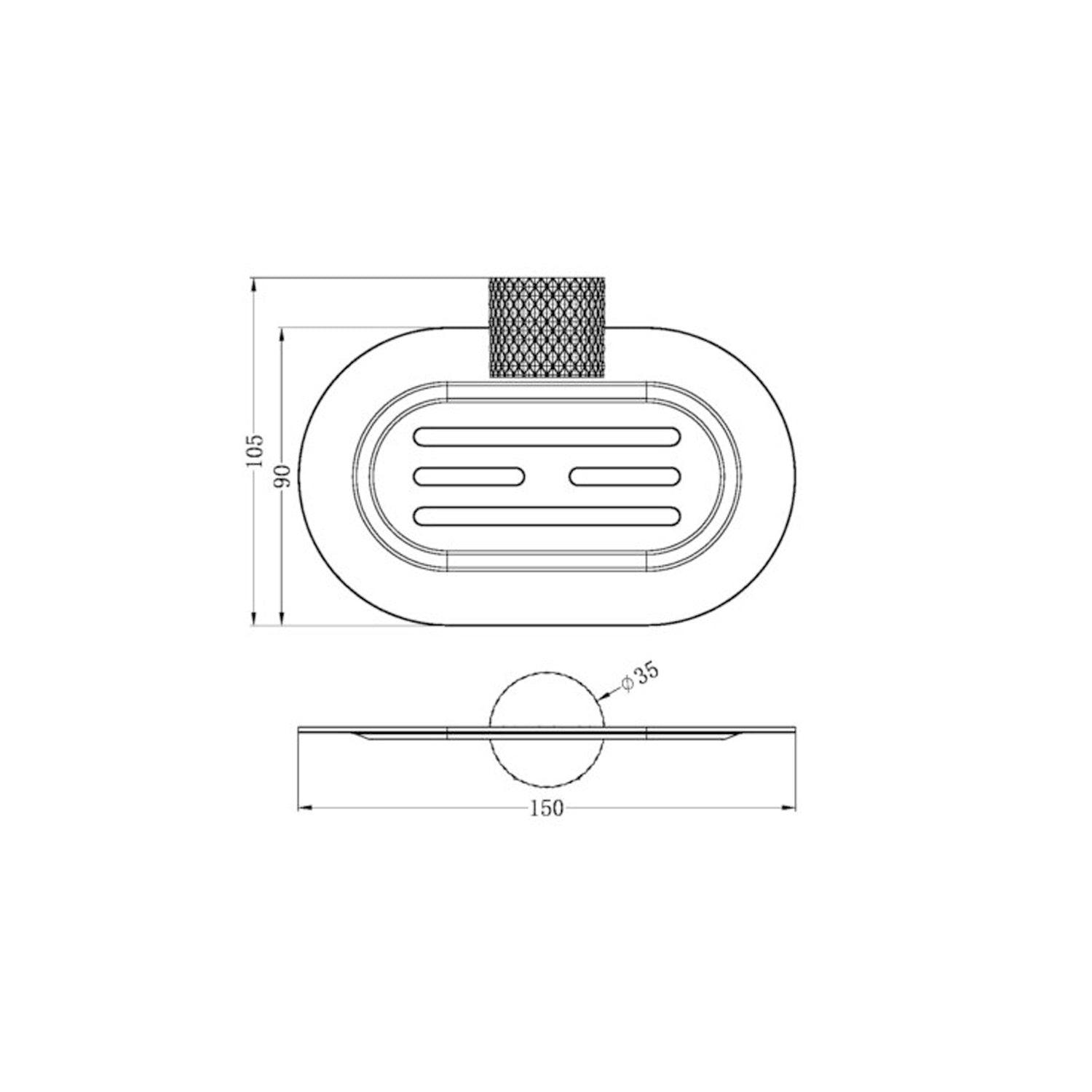 Opal Soap Dish Holder Gunmetal - Burdens Plumbing