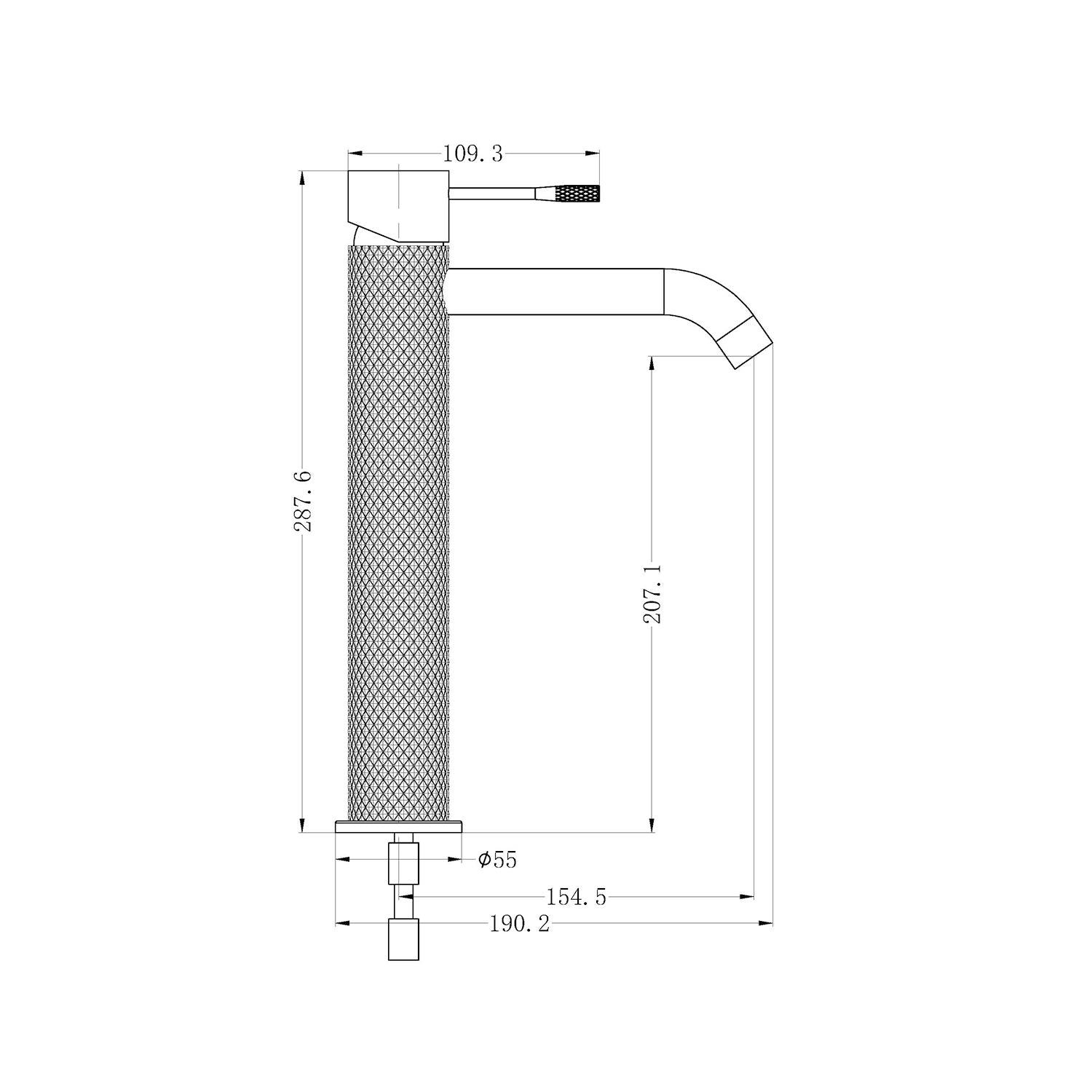 Opal Tall Basin Mixer Brushed Nickel - Burdens Plumbing