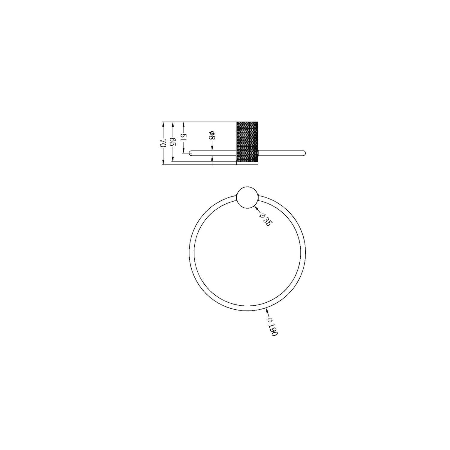 Opal Towel Ring Brushed Gold - Burdens Plumbing