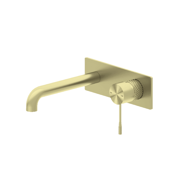 Opal Wall Basin/Bath Mixer Brushed Gold - Burdens Plumbing