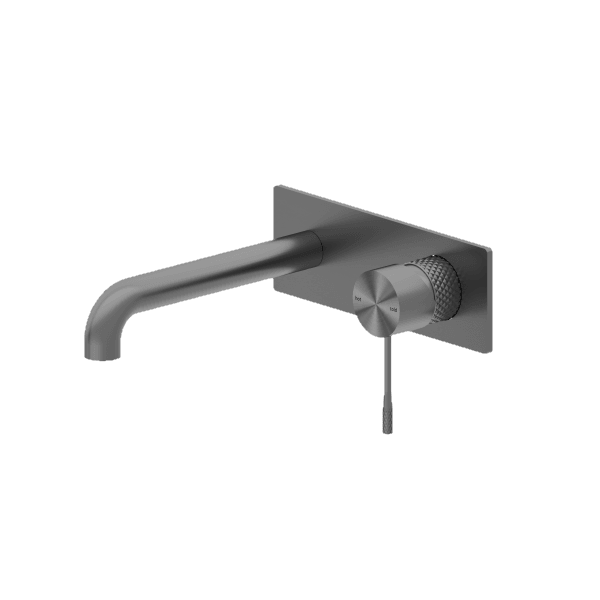 Opal Wall Basin/Bath Mixer Gunmetal - Burdens Plumbing