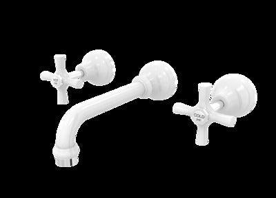 PAR BELL WALL BATH SET 160MM FIXED WHITE & CHROME - Burdens Plumbing
