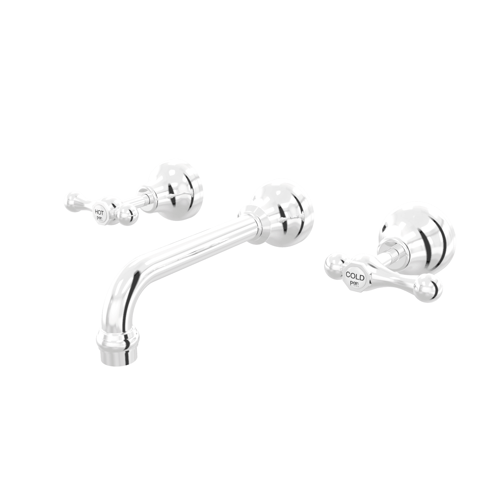 Par Bell Wall Bath Set 160mm Spout Lever Ceramic Disc - Chrome Be002.30Lcd (B32.021.3.01) - Burdens Plumbing