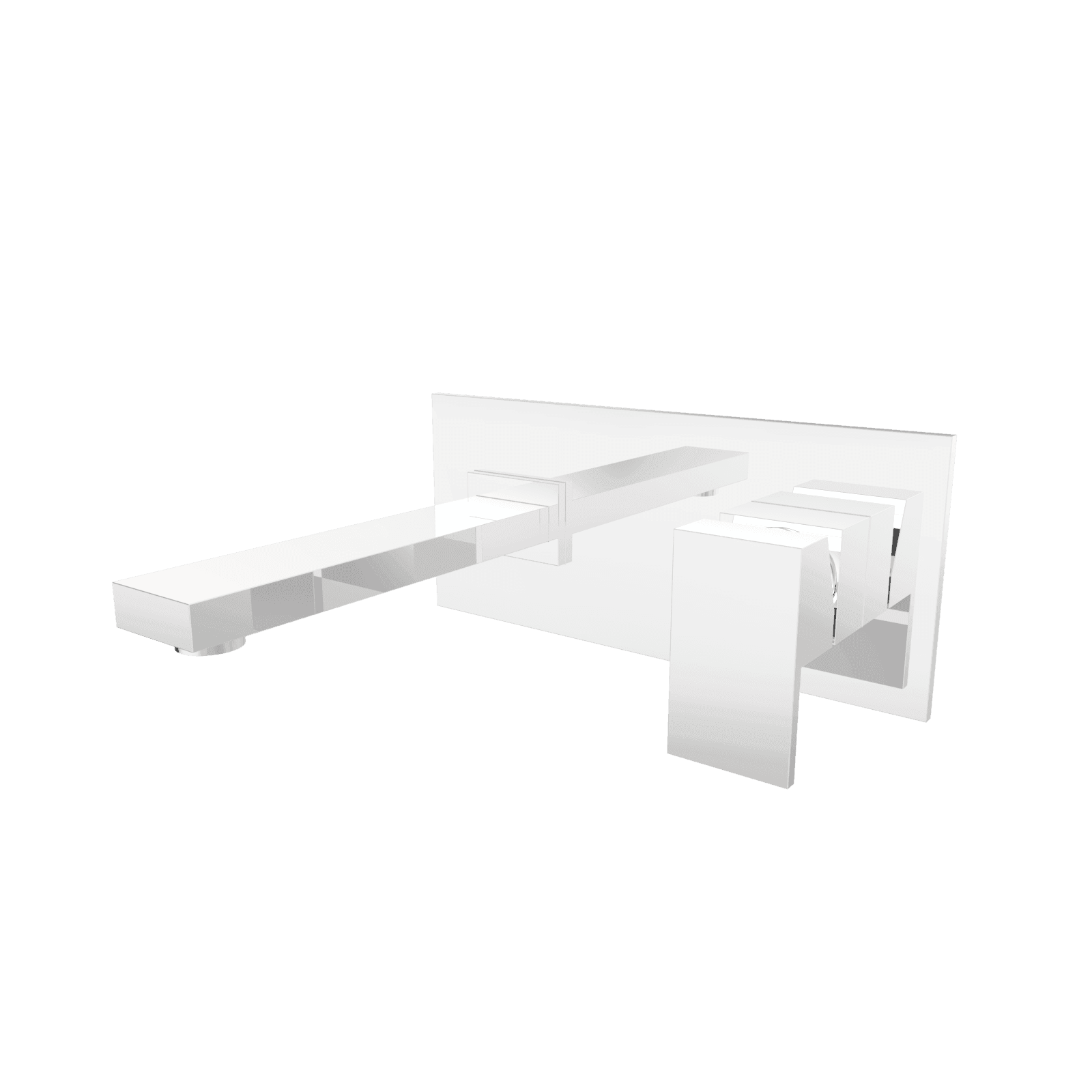 Par Burj Wall Bath Mixer Set On Plate 160mm Chrome (A20.041.1.01) - Burdens Plumbing