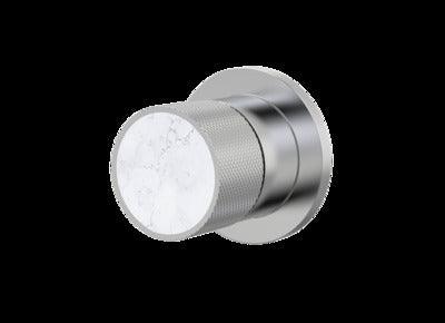 PAR IDK MARBLE WALL MIXER BATH/SHOWER BIANCO MARBLE BRUSHED CHROME - Burdens Plumbing