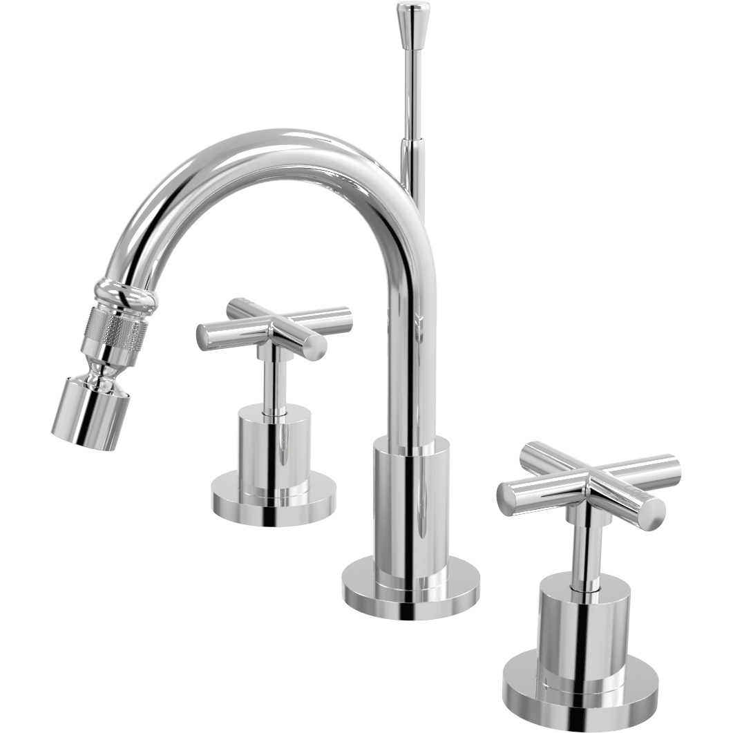 Par Tap Portsea Hob Bidet Set - 130mm - Chrome - Burdens Plumbing