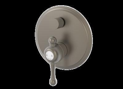 PAR TUDOR DIVERTOR MIXER ON PLATE GUN METAL - Burdens Plumbing