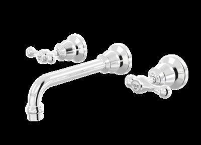 PAR TUDOR LEVER BATH SET 200MM CHROME (B31.022.3.01) - Burdens Plumbing