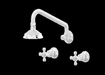 PAR TUDOR SHOWER SET CHROME & WHITE (B31.031.1.03) - Burdens Plumbing