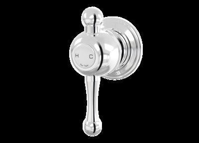 PAR TUDOR WALL MIXER BATH/SHOWER 65MM PLATE CHROME - Burdens Plumbing