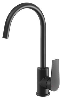 Phoenix Arlo Sink Mixer 200Mm Gooseneck Matte Black 151-7310-10 - Burdens Plumbing