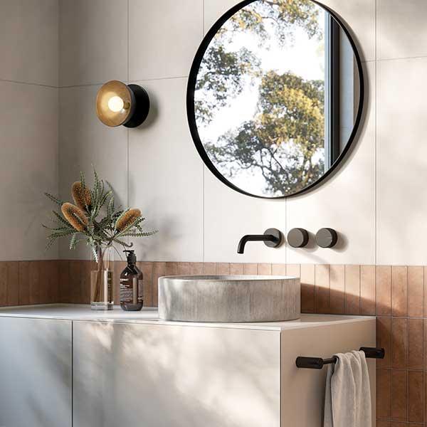 Phoenix Axia Wall Basin/Bath Curved Outlet Hostess Set 180mm Matte Black - Burdens Plumbing