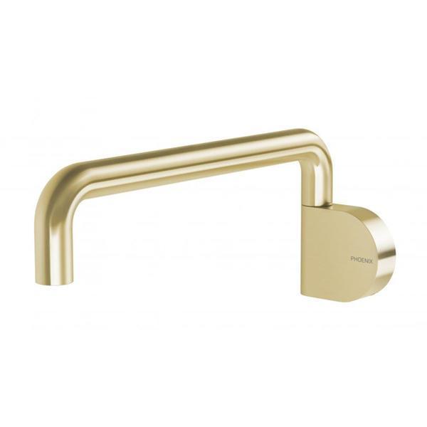 Phoenix Designer Swivel Bath Outlet 230mm Round - Brushed Gold - Burdens Plumbing