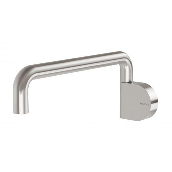 Phoenix Designer Swivel Bath Outlet 230mm Round - Brushed Nickel - Burdens Plumbing