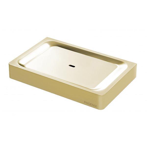 Phoenix Gloss Soap Dish - Brushed Gold - Burdens Plumbing