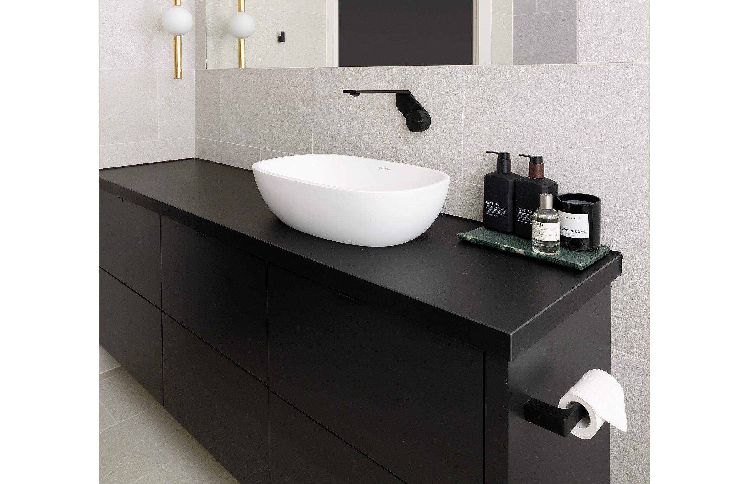 Phoenix Gloss Toilet Roll Holder-Matte Black - Burdens Plumbing