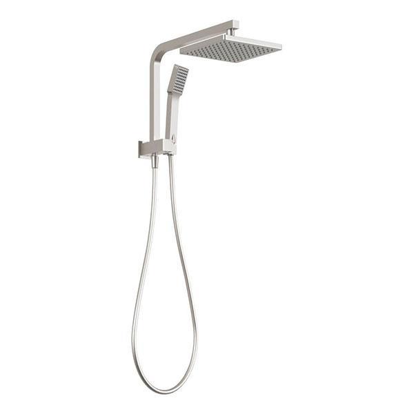 Phoenix Lexi Compact Twin Shower - Brushed Nickel - Burdens Plumbing