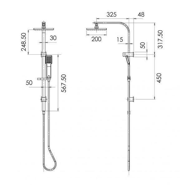Phoenix Lexi Twin Shower-Chrome - Burdens Plumbing