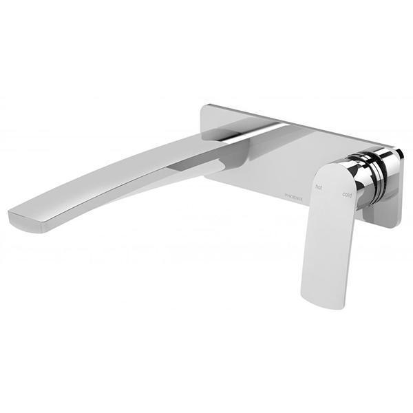 Phoenix Mekko Wall Basin/Bath Mixer Set 200mm - Chrome - Burdens Plumbing
