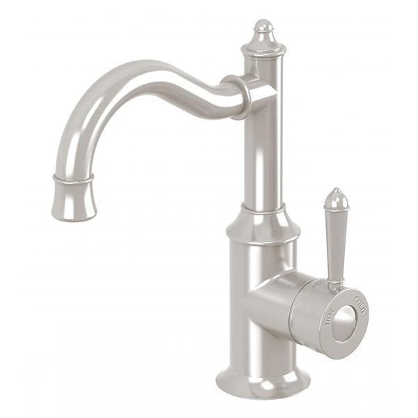 Phoenix Nostalgia Basin Mixer 160mm Shepherds Crook Brushed Nickel - Burdens Plumbing
