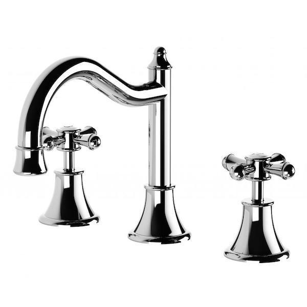PHOENIX NOSTALGIA BASIN SET WITH SHEPHERDS CROOK CHROME - Burdens Plumbing