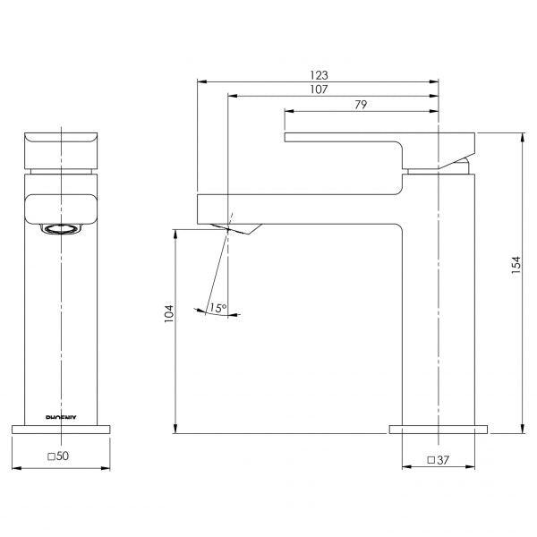 Phoenix Radii Basin Mixer - Burdens Plumbing