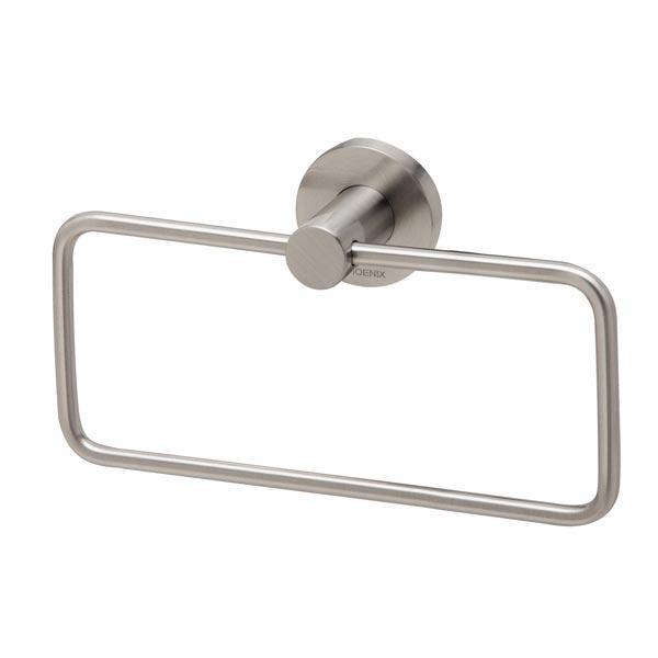 Phoenix RadII Hand Towel Holder Round Plate - Brushed Nickel - Burdens Plumbing