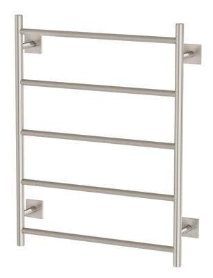 PHOENIX RADII HEATED TOWEL LADDER 550 X 740MM SQUARE PLATE BRUSHED NICKEL RS8750 BN - Burdens Plumbing