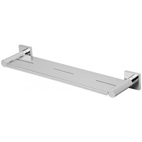 Phoenix RadII Metal Shelf Square Plate-Chrome 450mm - Burdens Plumbing