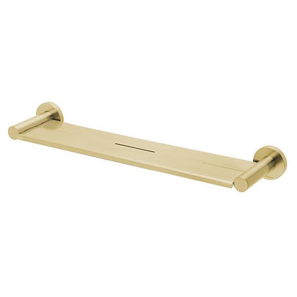 Phoenix RadII Shower Shelf Round Plate - Brushed Gold 450mm - Burdens Plumbing