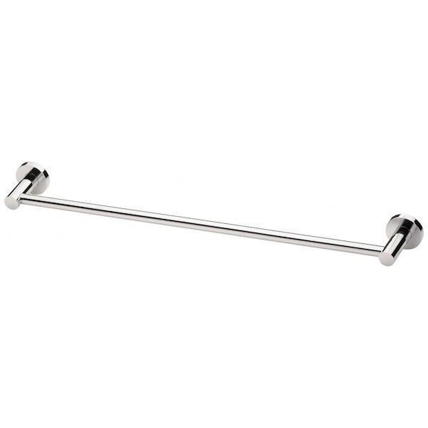 Phoenix Radii Single Towel Rail Round Plate 600mm Chrome Ra804 Chr - Burdens Plumbing