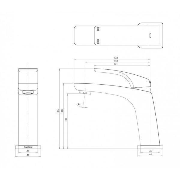 Phoenix Rush Basin Mixer-Chrome - Burdens Plumbing
