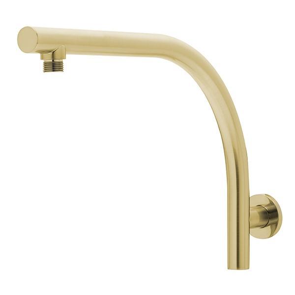 Phoenix Rush High-Rise Shower Arm Only - Brushed Gold - Burdens Plumbing